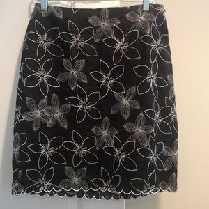 Grace Essentials black linen skirt